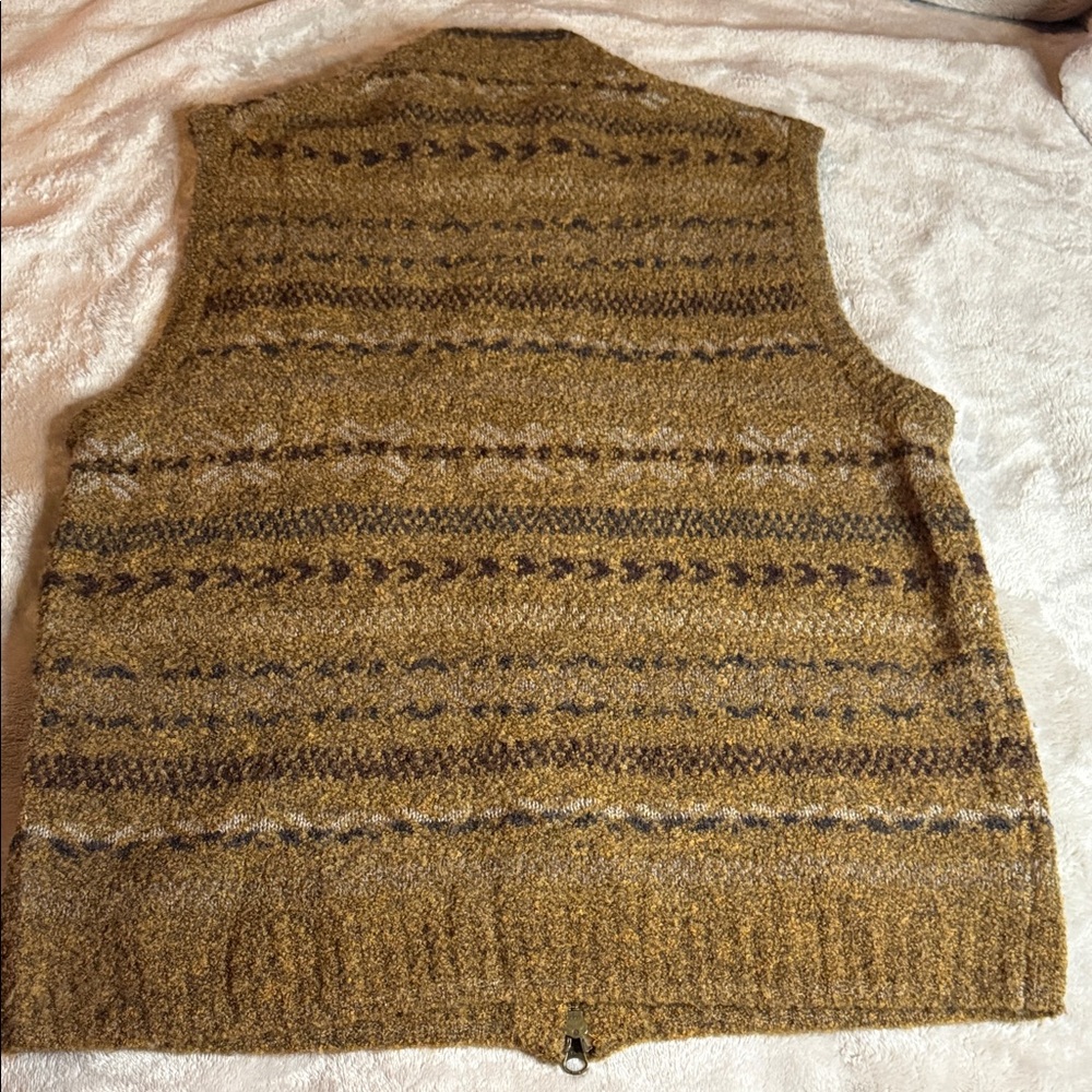 Men's Brown Patterned Chaleco Sweater - image 4